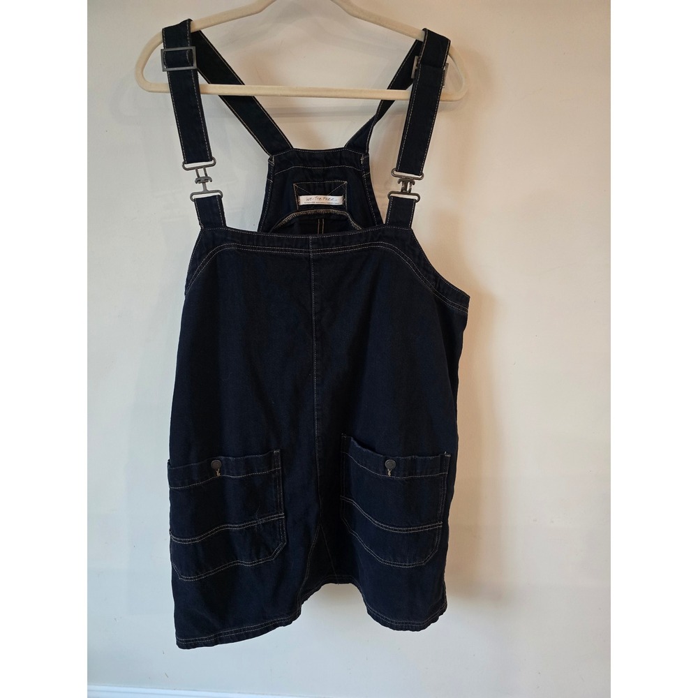 We The Free Free People Indigo Denim Pinafore Overall Dress XL